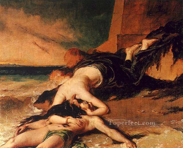 Hero and Leander William Etty nude Oil Paintings